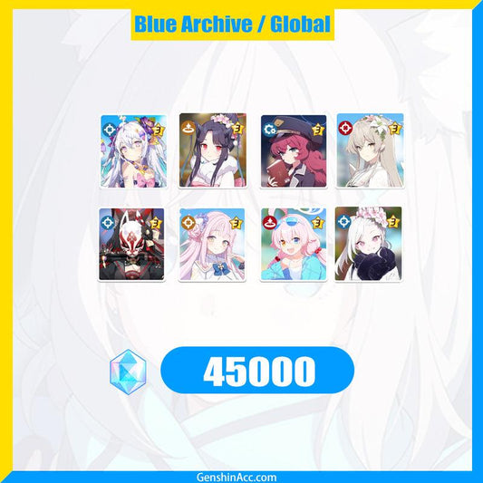 Blue Archive Many 3-Star 45000 Pyroxene Limited Starter Account (Global) - Genshin Acc