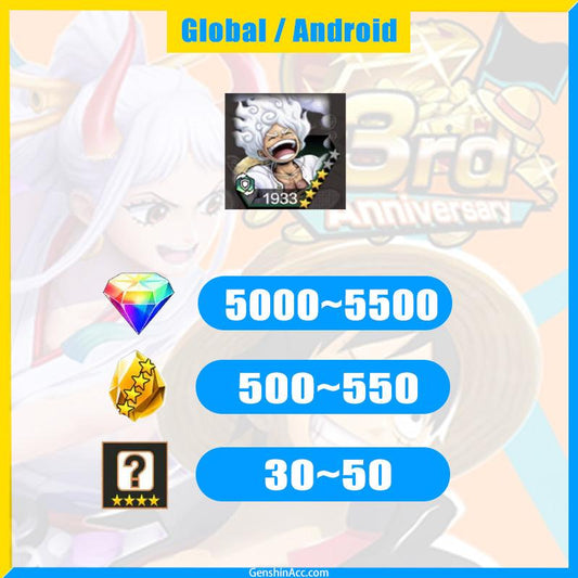 ONE PIECE Bounty Rush-Monkey D.Luffy-Gear 5( Global | Android ) - Genshin Acc