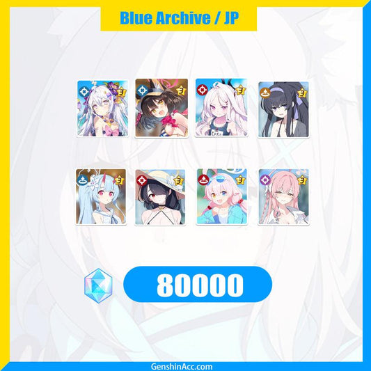 Blue Archive (Swimsuit) 80000 Pyroxene Limited Starter Account ( JP ) - Genshin Acc