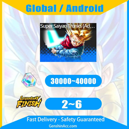 DRAGON BALL LEGENDS-Super Saiyan Trunks Starter Account ( Global | Android ) - Genshin Acc
