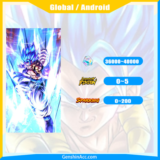 DRAGON BALL LEGENDS-Super Saiyan God SS Gogeta Starter Account ( Global | Android )