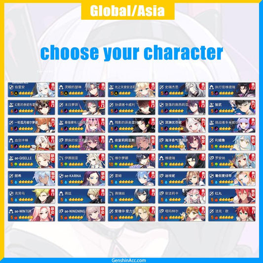 Epic7 Choose your combined account (Global/Asia) - Genshin Acc