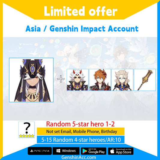 Genshin Impact Starter Account - Cyno (Asia/AS) - Genshin Acc
