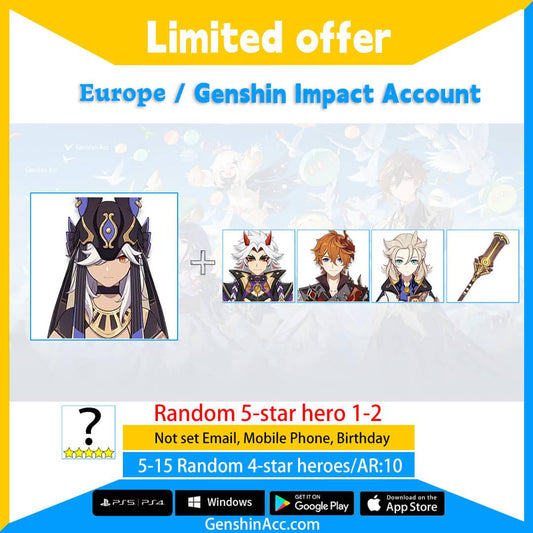 Genshin Impact Starter Account - Cyno (Europe/EU) - Genshin Acc