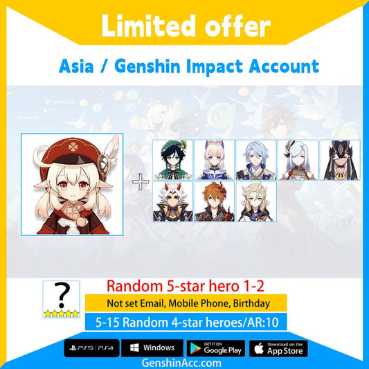 Genshin Impact Starter Account - Klee (Asia/AS) - Genshin Acc