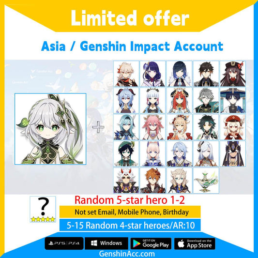 Genshin Impact Starter Account - Nahida (Asia/AS) - Genshin Acc