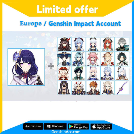 Genshin Impact Starter Account - Raiden Shogun (Europe/EU) - Genshin Acc