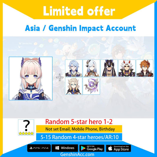 Genshin Impact Starter Account - Sangonomiya Kokomi (Asia/AS) - Genshin Acc