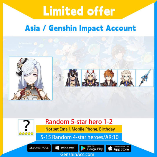 Genshin Impact Starter Account - Shenhe (Asia/AS) - Genshin Acc