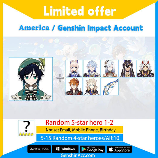 Genshin Impact Starter Account - Venti (America/NA) - Genshin Acc