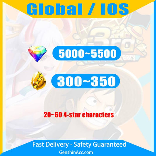 ONE PIECE Bounty Rush Colored Diamonds 5000-5500 - ( Global | iOS ) - Genshin Acc