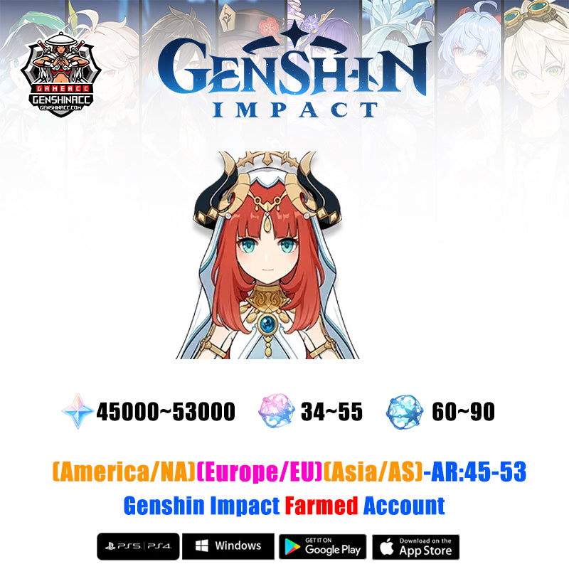 Genshin Impact Farmed Account - Nilou (all servers)