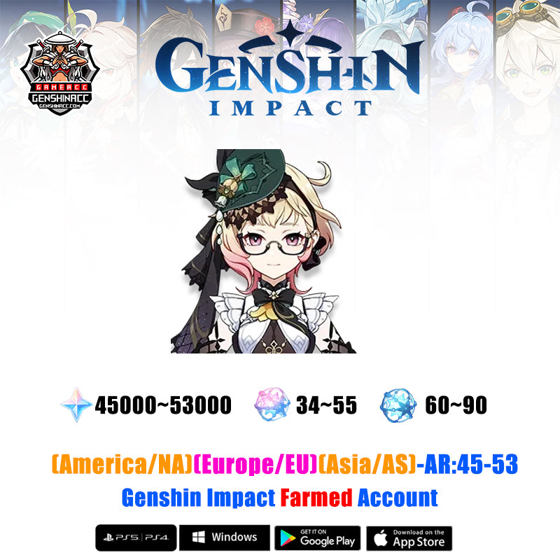 Genshin Impact Farmed Account - Emilie (all servers)