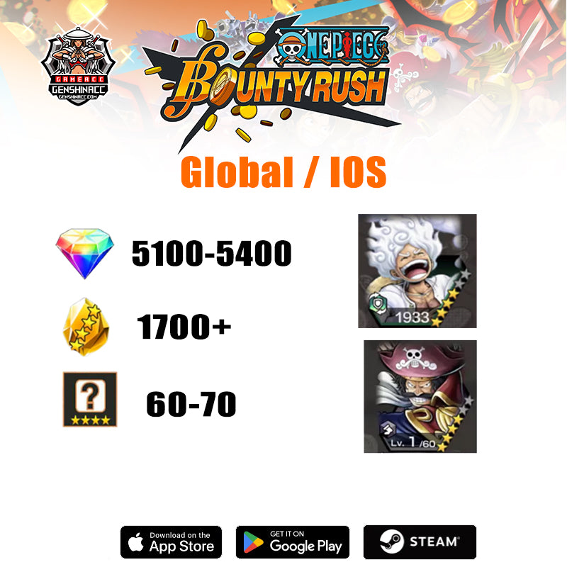 ONE PIECE Bounty Rush-Roger V2+Monkey D.Luffy-Gear 5(Global|IOS)