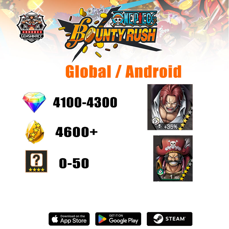 ONE PIECE Bounty Rush-Shanks the God of Evasion+Gol D.Roger( Global | Android )