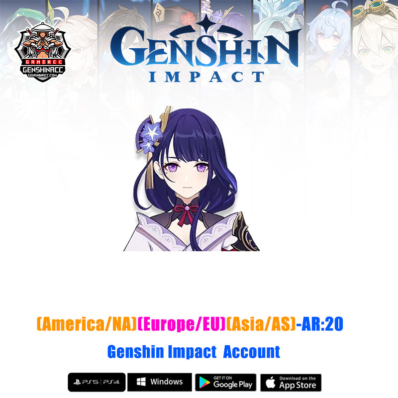 Genshin Impact Farmed Account - Raiden Shogun Baal (all servers)