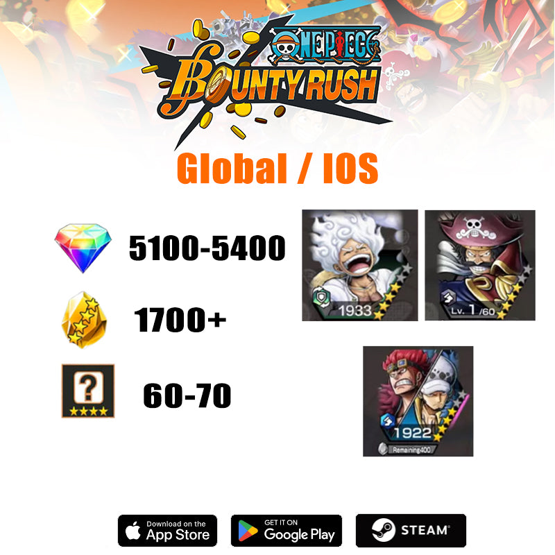 ONE PIECE Bounty Rush-Roger V2+Monkey D.Luffy-Gear 5+Kid/Law(Global|IOS)